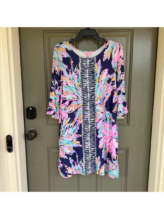 Lilly Pulitzer Dresses & Skirts - Lilly Pulitzer Ophelia Swing Dress Bright Navy Al Fresco‎ Large